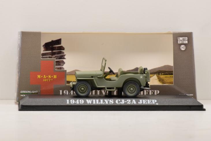 JEEP-WILLYS-CJ-2A-1949-MASH-GREENLIGHT-1-43-MarieJouetMiniatures