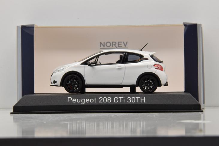 PEUGEOT-208-GTI-30-TH-ANNIVERSARY-2014-PEARL-WHITE-NOREV-1-43-MarieJouetMiniatures