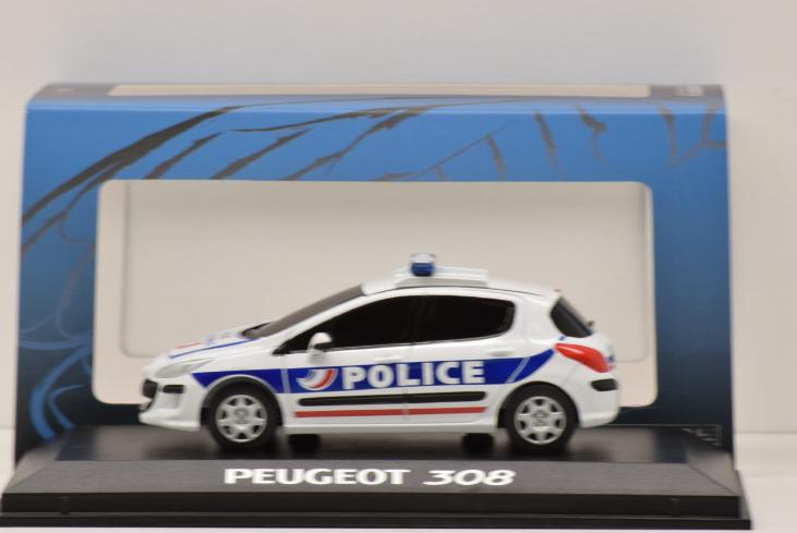 PEUGEOT-308-POLICE-2007-PROVENCE-MOULAGE-1-43-MarieJouetMiniatures